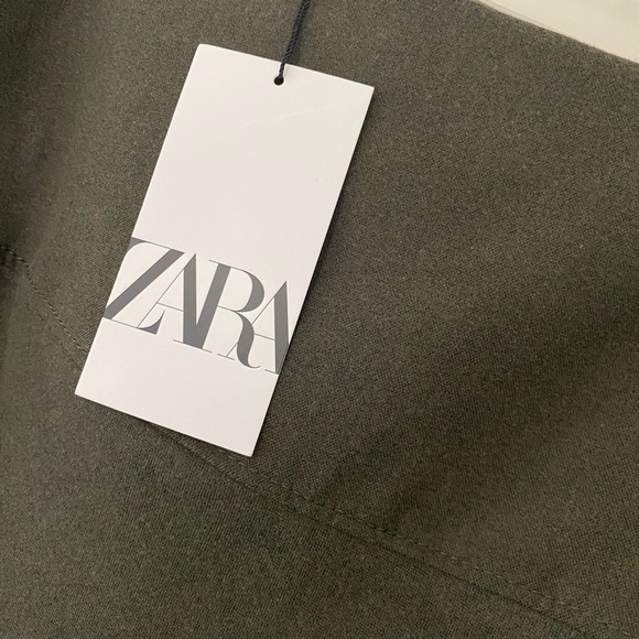 Zara Brand New Limited Edition Olive Midi Skirt - Picture 3 of 12